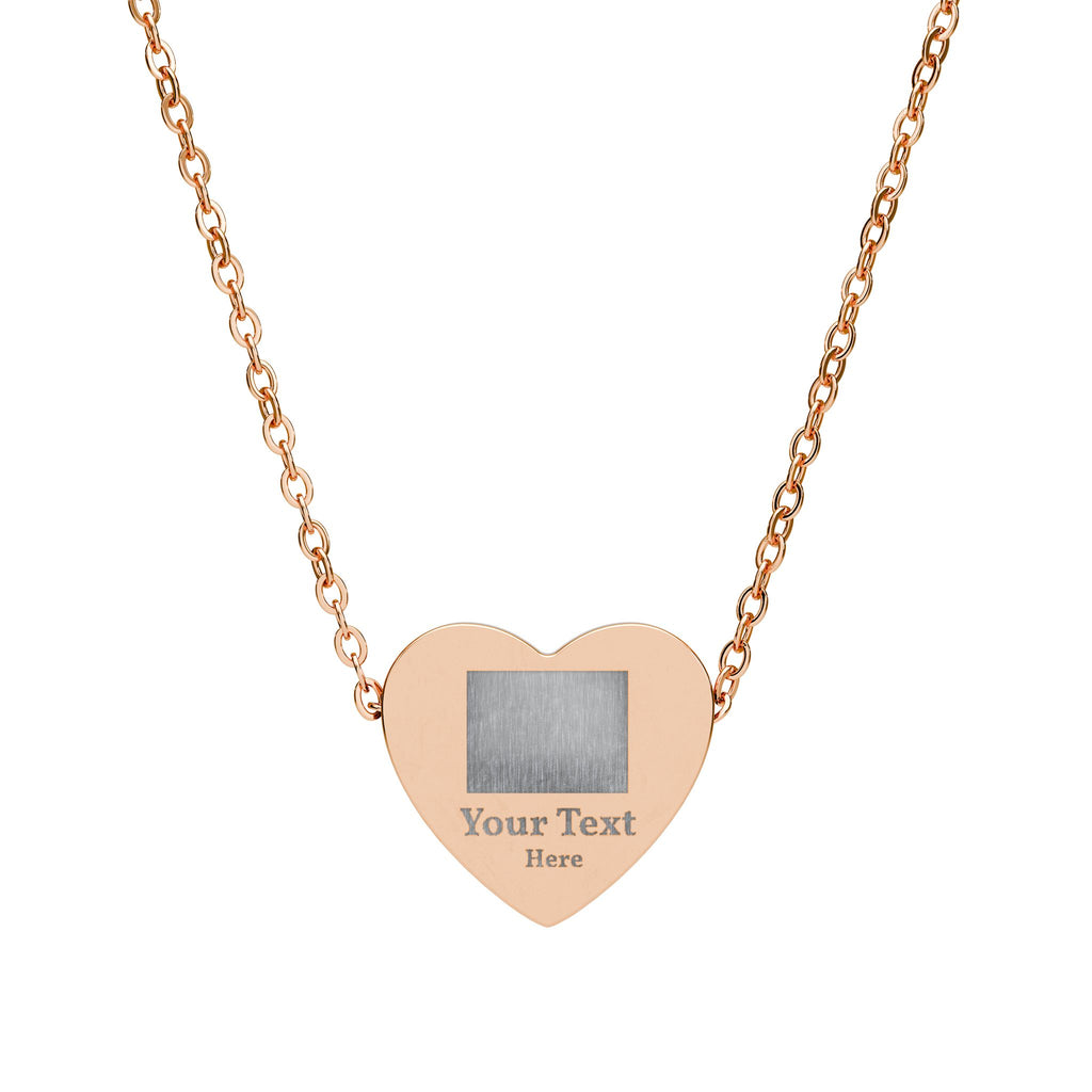 Engravable Heart Necklace — Personalized Photo/Name Pendant