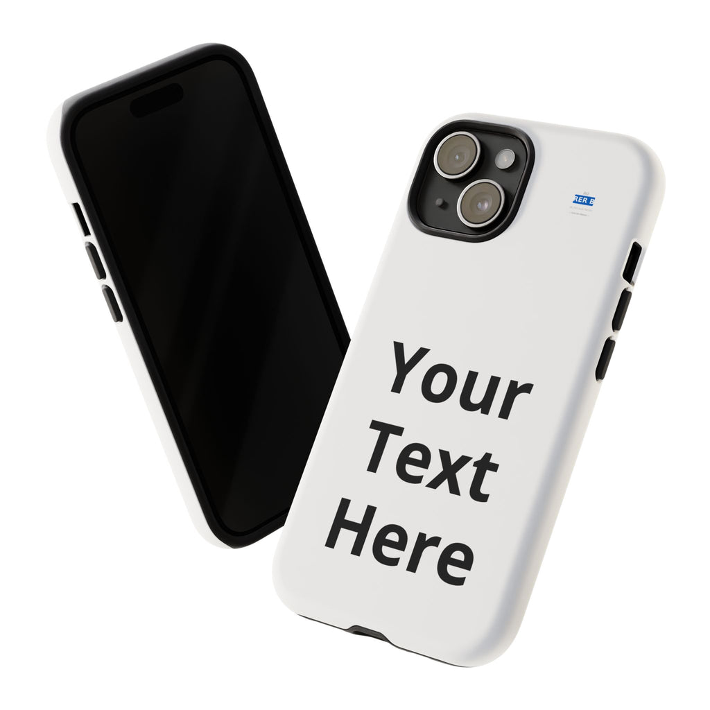Personalized Tough Phone Case — Custom Text Protective iPhone Case