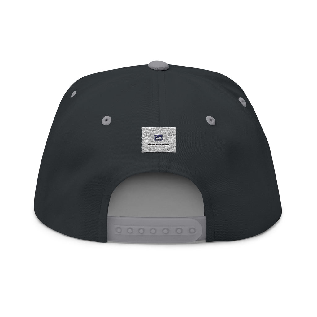Custom Embroidered Flat Bill Cap — Personalized Text Snapback