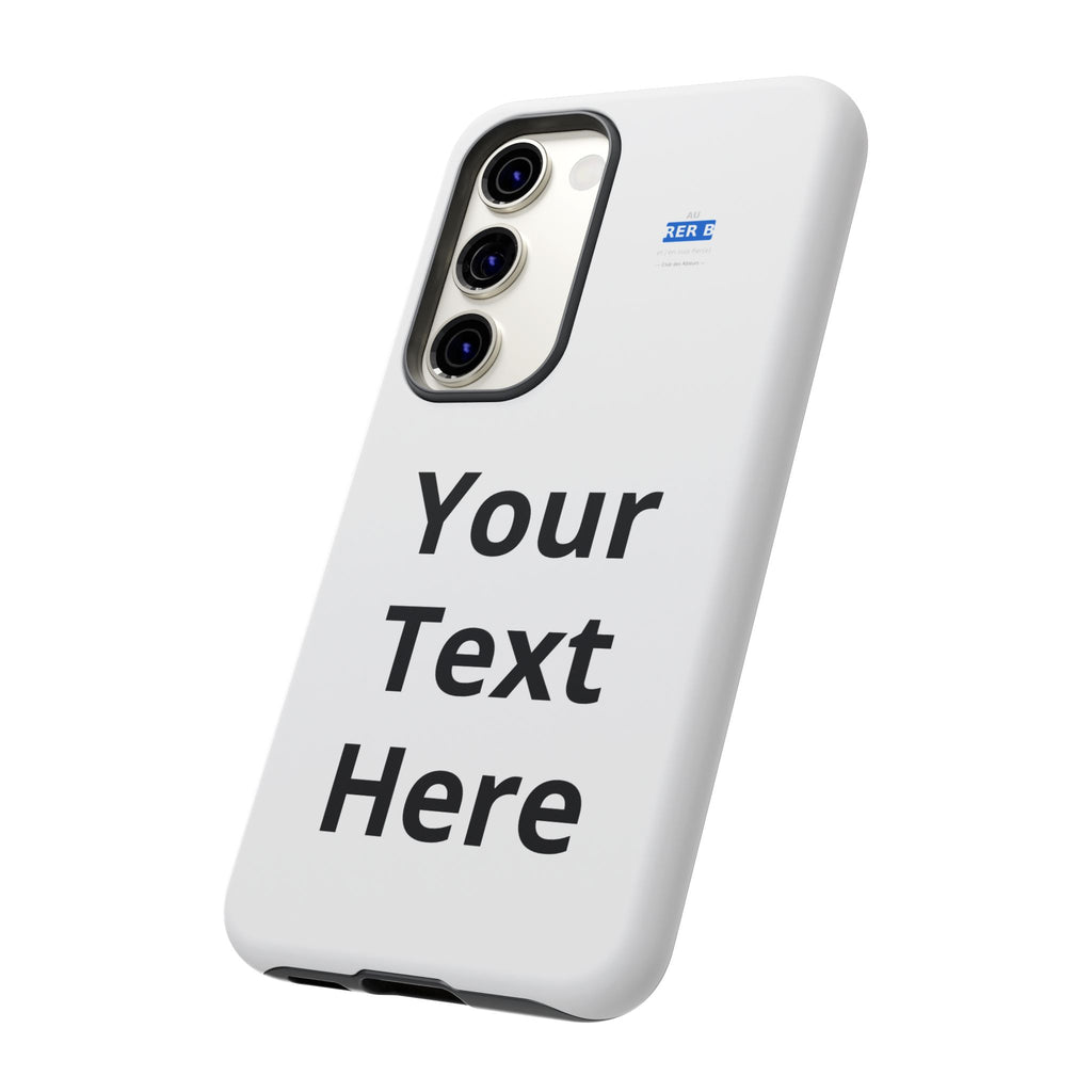 Personalized Tough Phone Case — Custom Text Protective iPhone Case