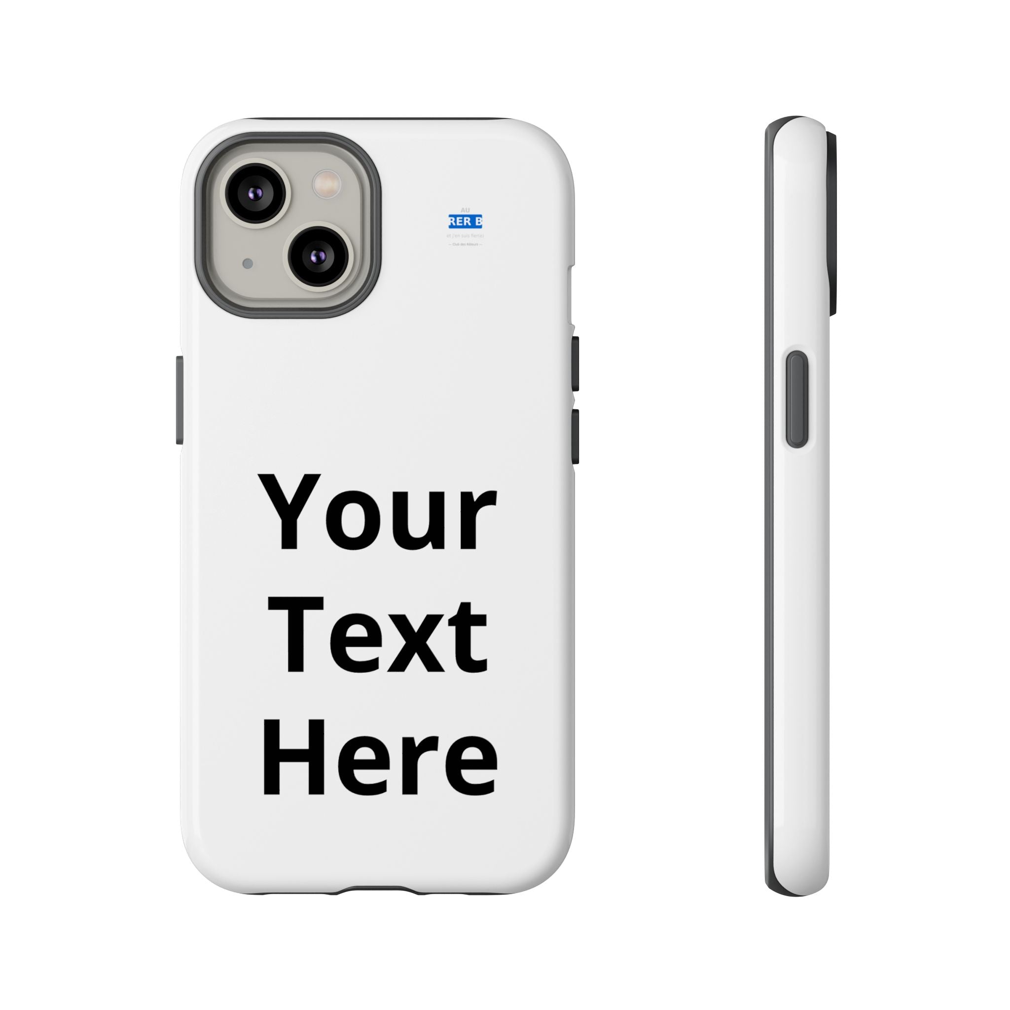 Personalized Tough Phone Case — Custom Text Protective iPhone Case