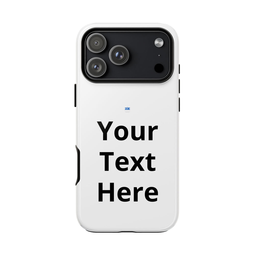 Personalized Tough Phone Case — Custom Text Protective iPhone Case
