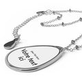 Custom Engraved Oval Pendant Necklace — Personalized Teardrop Locket