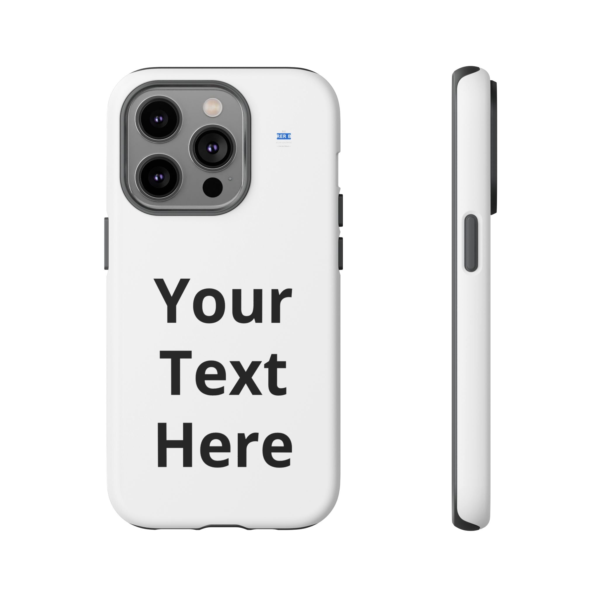 Personalized Tough Phone Case — Custom Text Protective iPhone Case