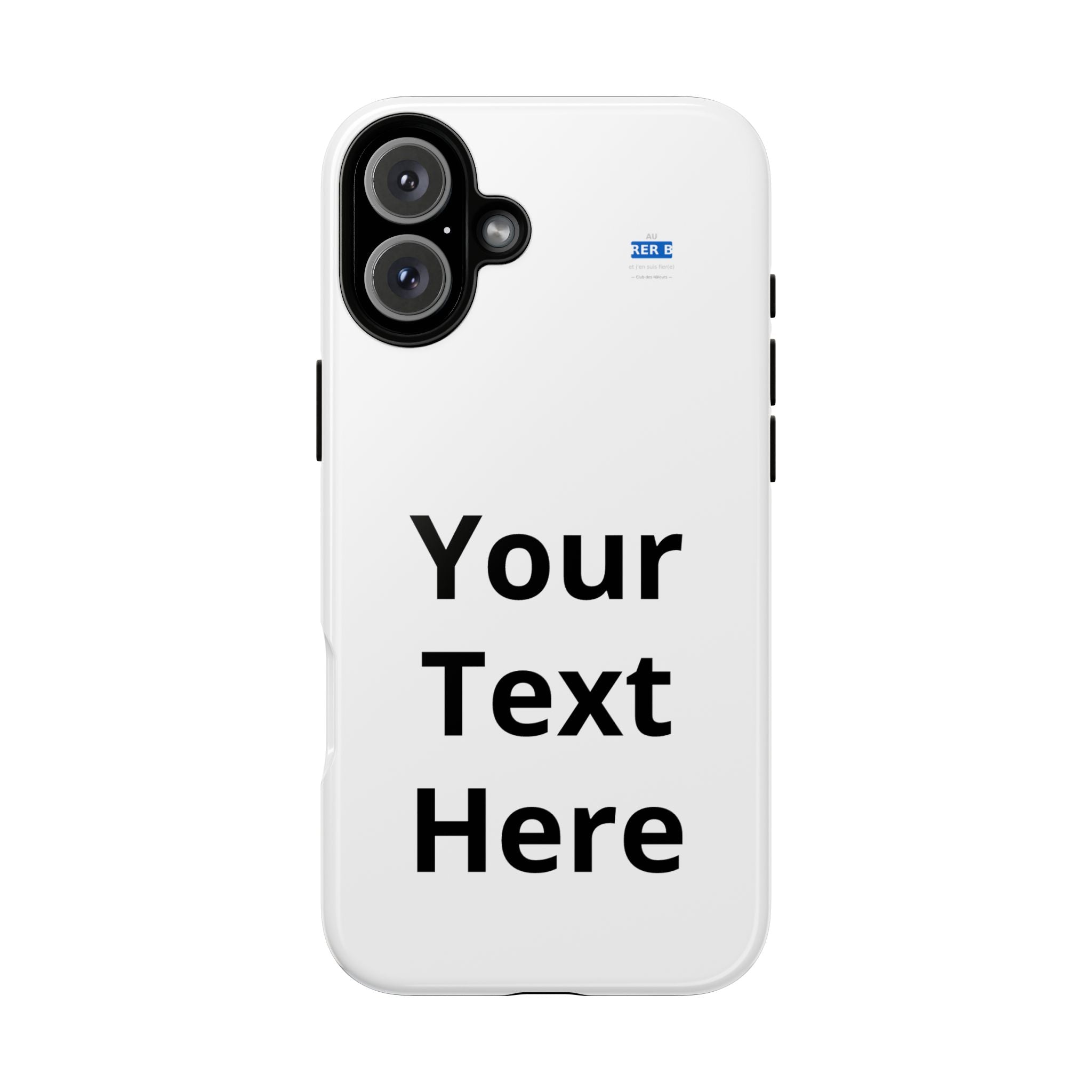Personalized Tough Phone Case — Custom Text Protective iPhone Case