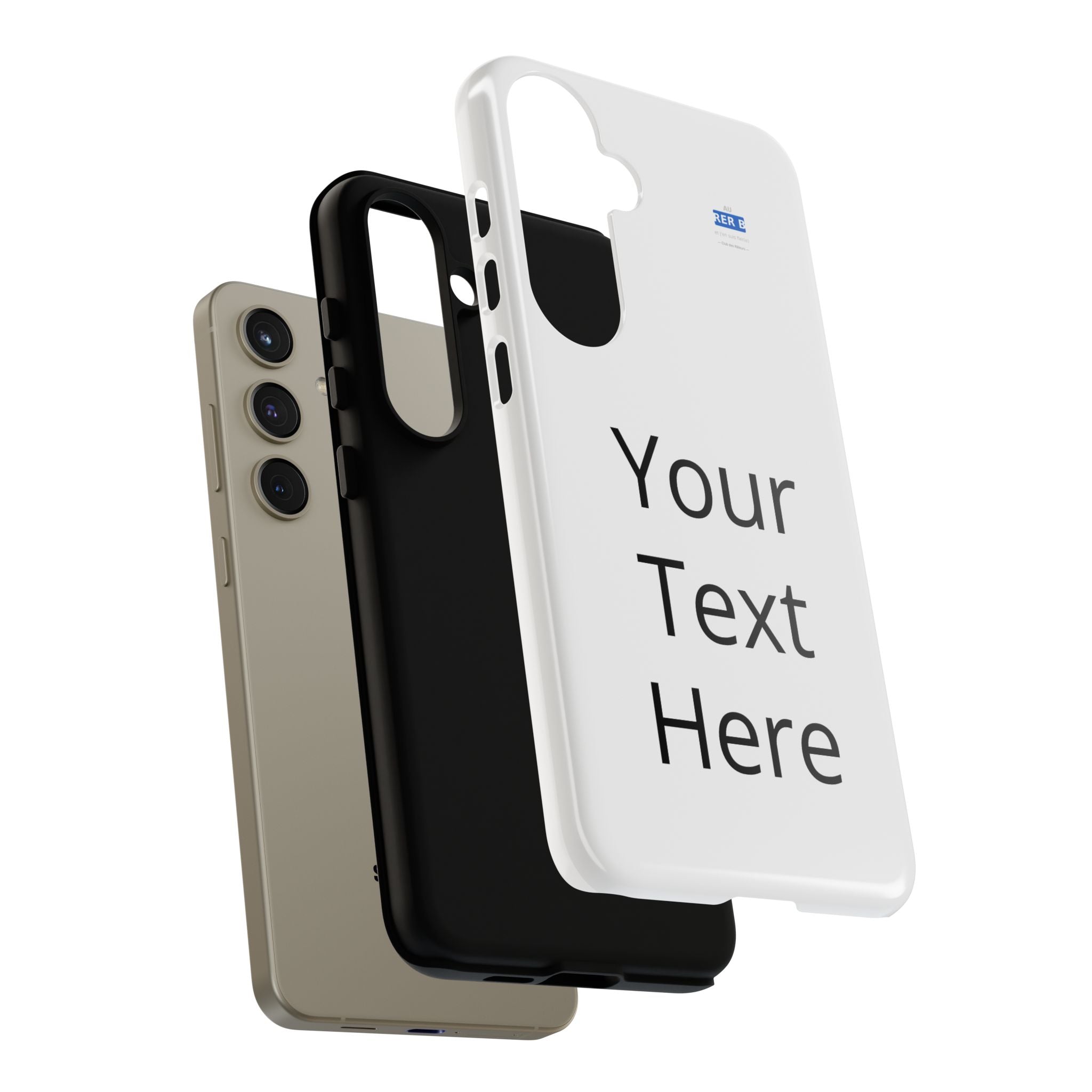 Personalized Tough Phone Case — Custom Text Protective iPhone Case