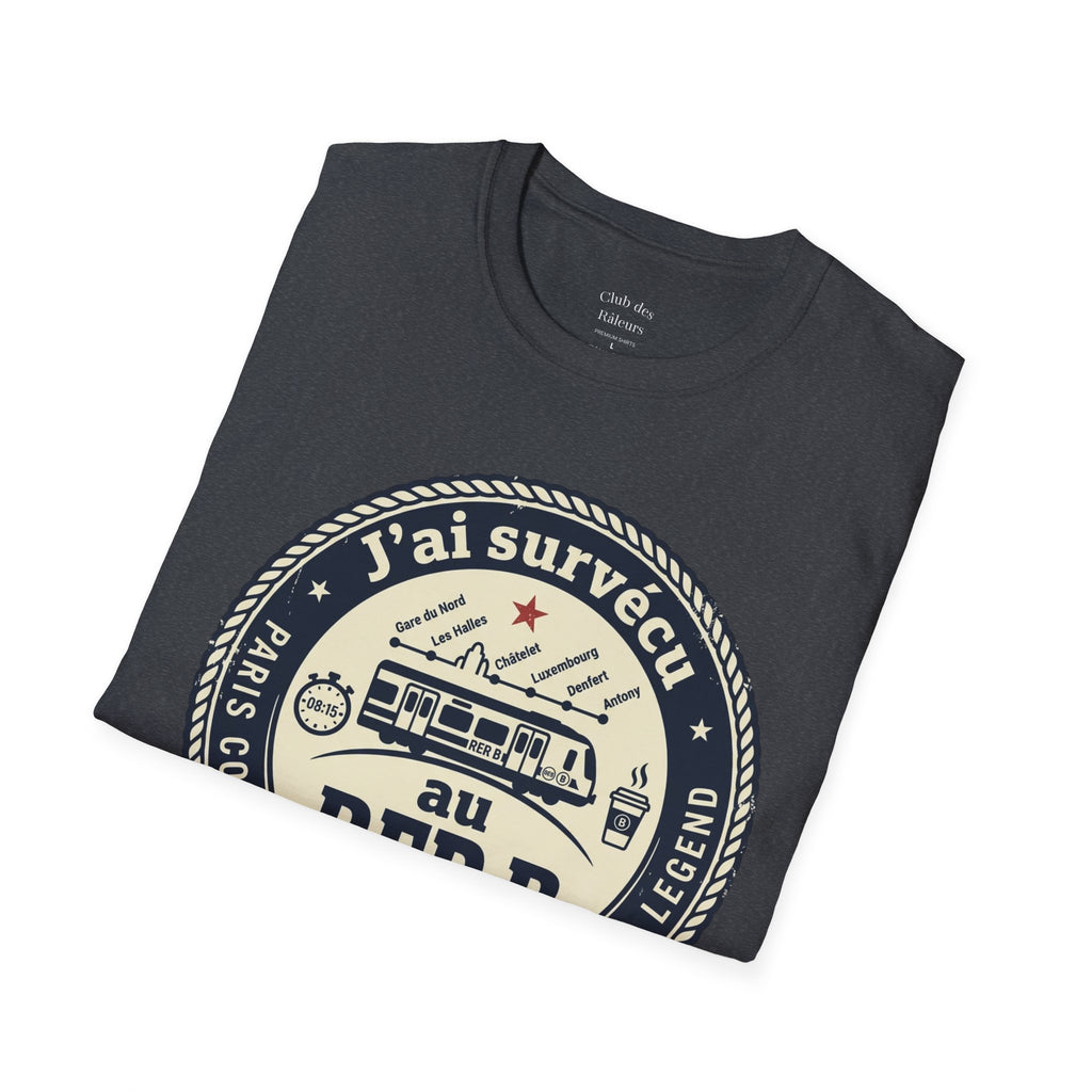 J'ai survécu au RER B T-Shirt — Paris Commuter Vintage Train Tee