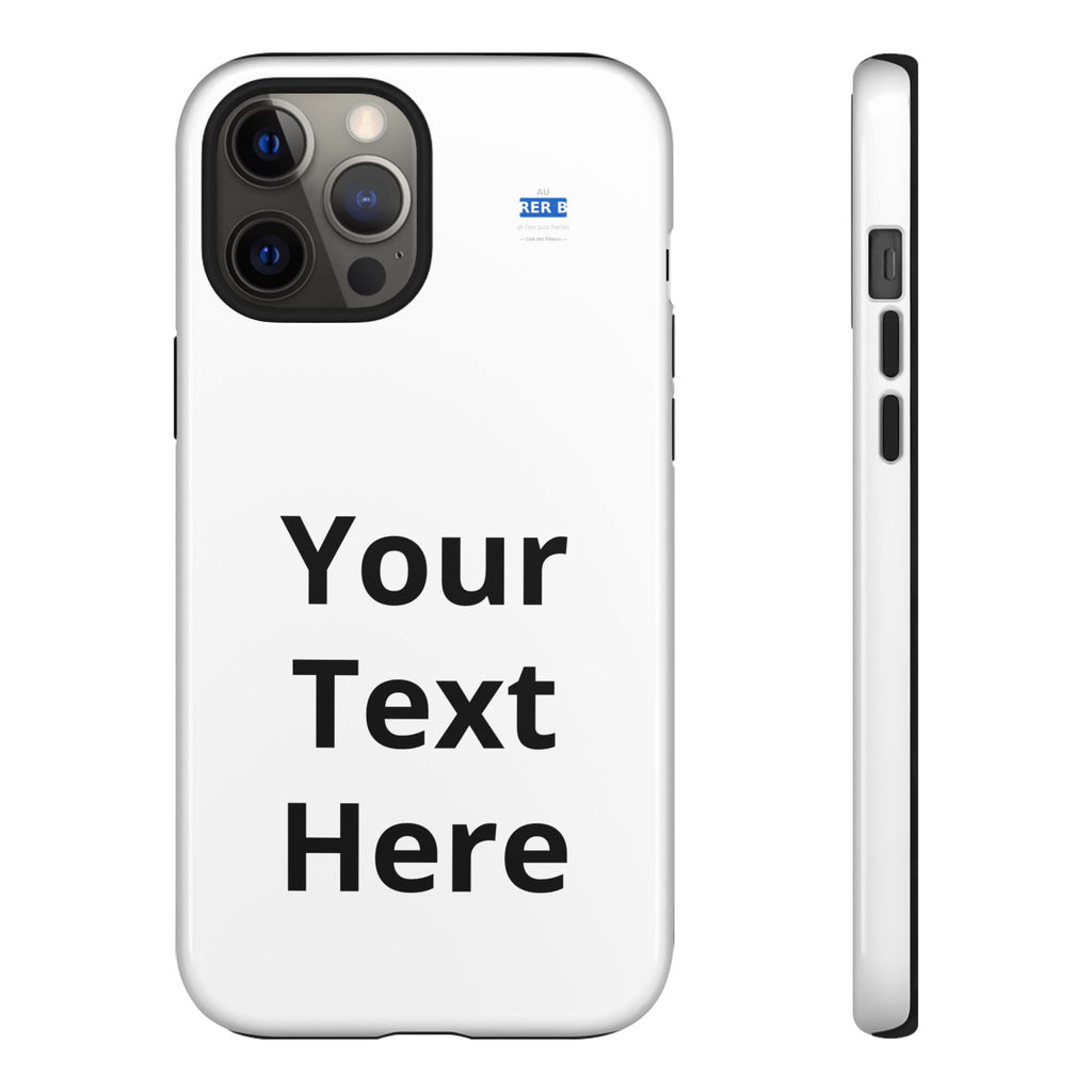 Personalized Tough Phone Case — Custom Text Protective iPhone Case