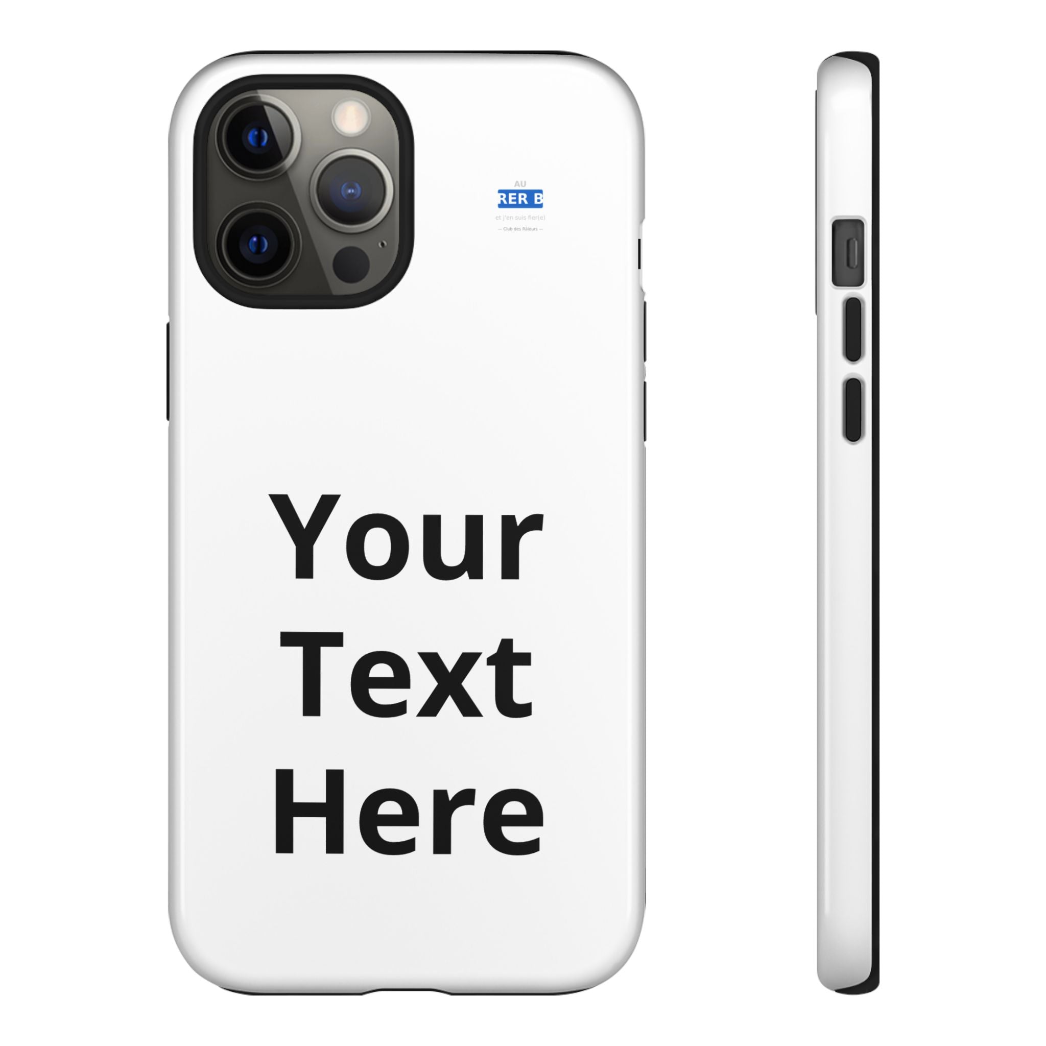 Personalized Tough Phone Case — Custom Text Protective iPhone Case
