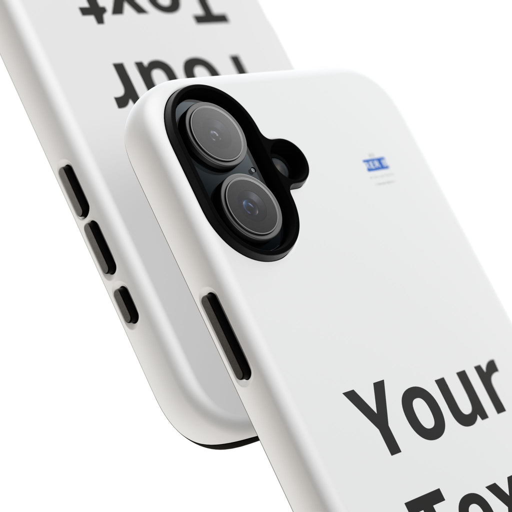 Personalized Tough Phone Case — Custom Text Protective iPhone Case
