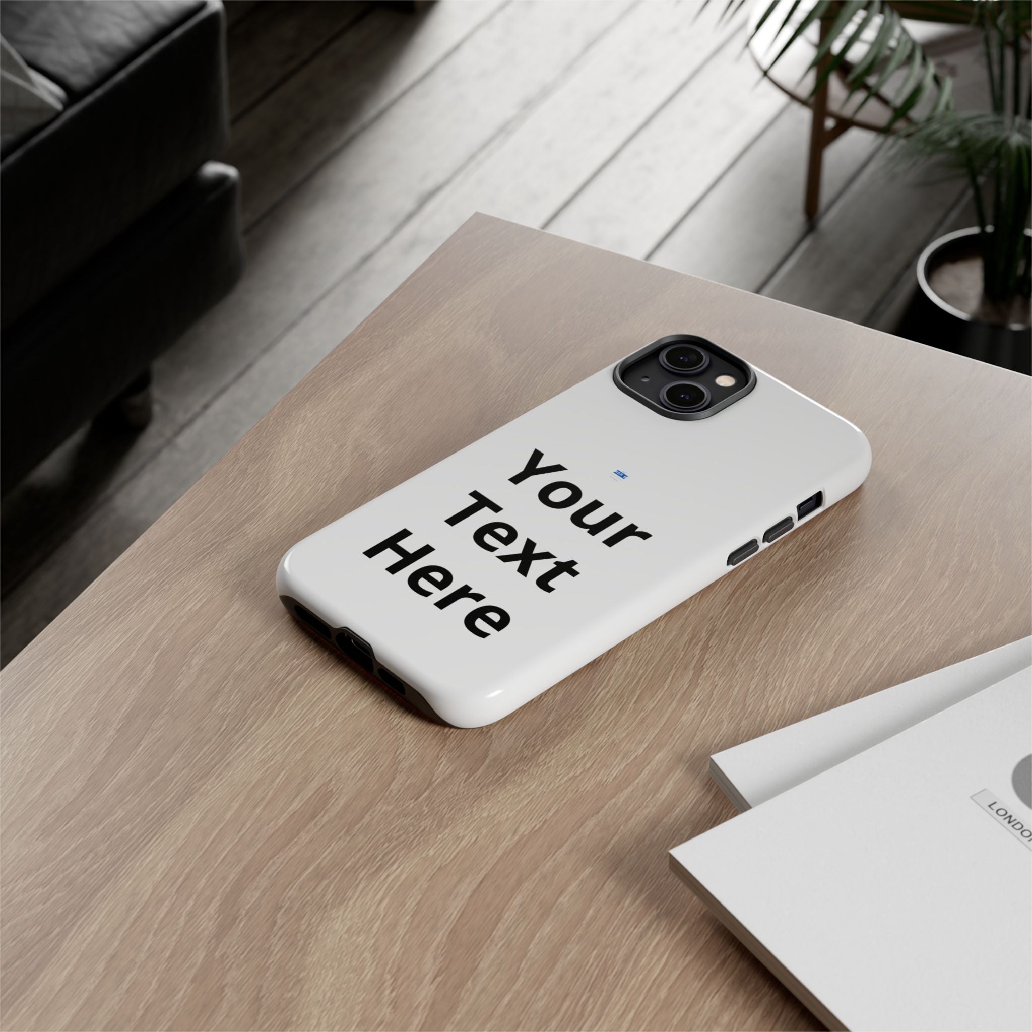 Personalized Tough Phone Case — Custom Text Protective iPhone Case