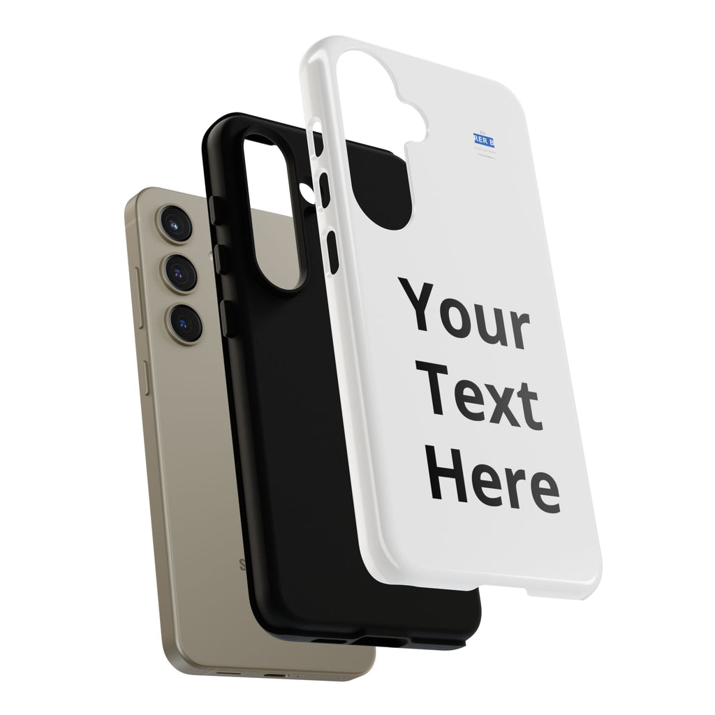 Personalized Tough Phone Case — Custom Text Protective iPhone Case