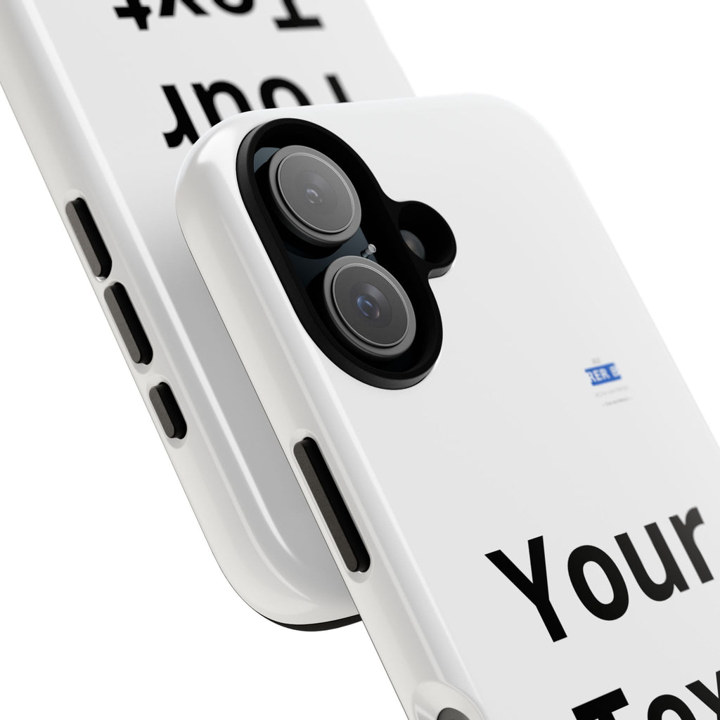 Personalized Tough Phone Case — Custom Text Protective iPhone Case