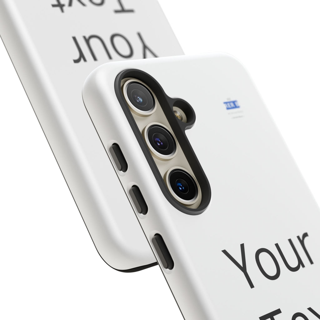 Personalized Tough Phone Case — Custom Text Protective iPhone Case