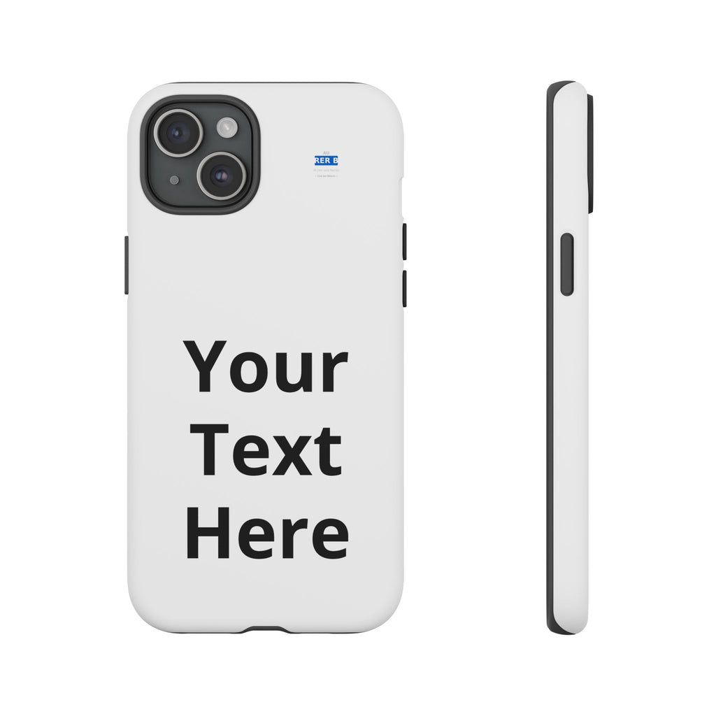 Personalized Tough Phone Case — Custom Text Protective iPhone Case