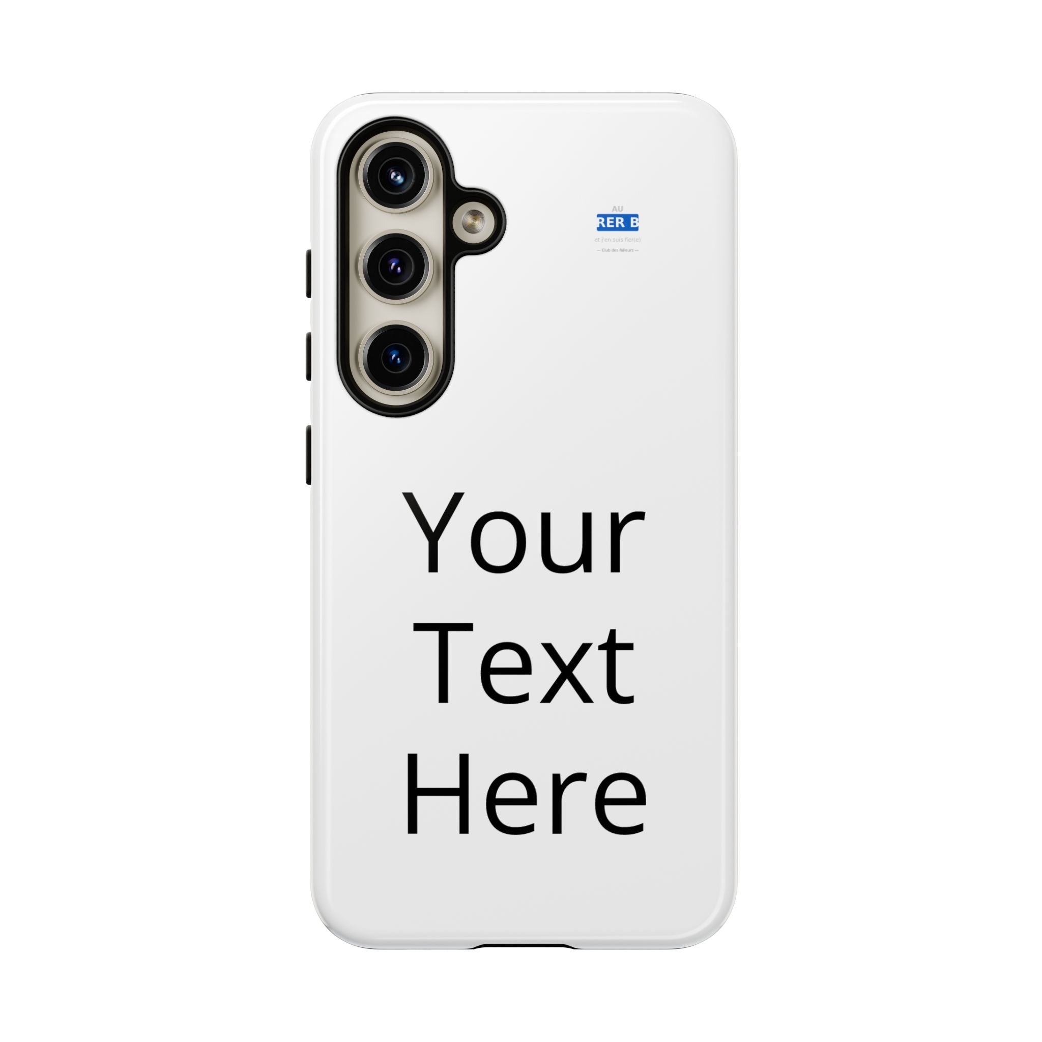 Personalized Tough Phone Case — Custom Text Protective iPhone Case