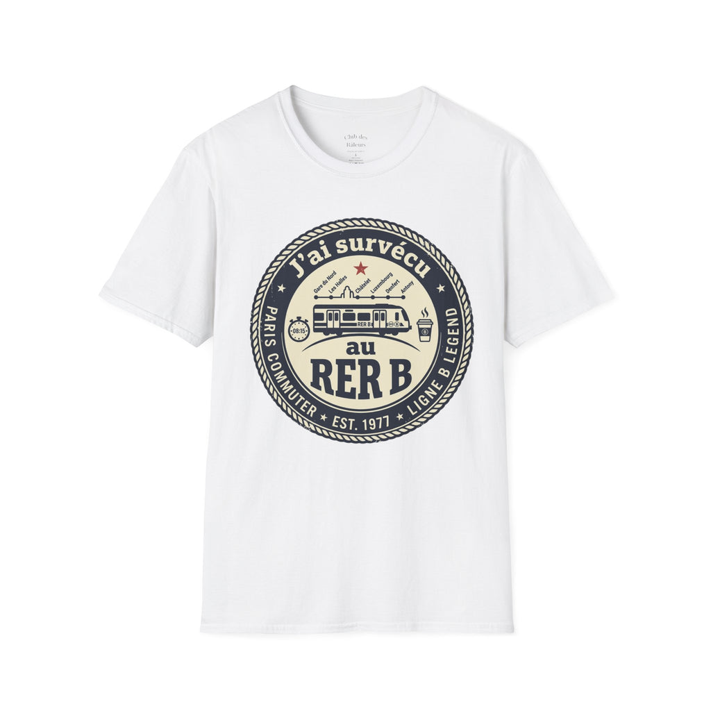 J'ai survécu au RER B T-Shirt — Paris Commuter Vintage Train Tee